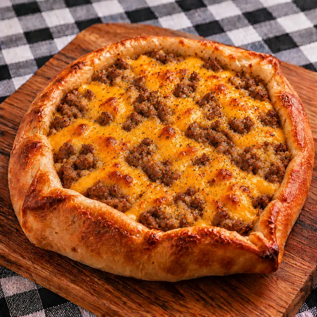 Esfiha de Carne com Cheddar